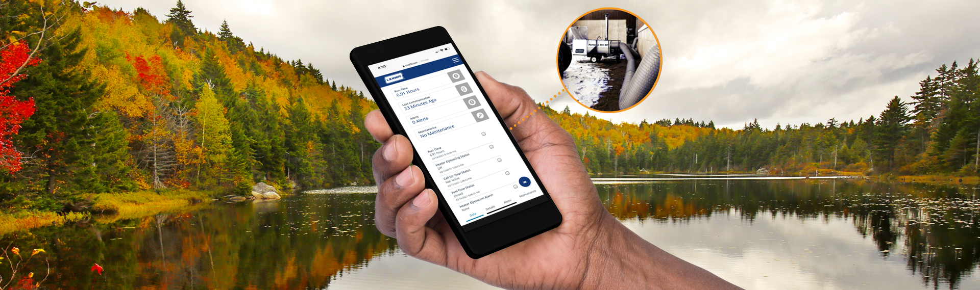 Monitor your heat fleet from anywhere with telematics and the L.B. White LINK.