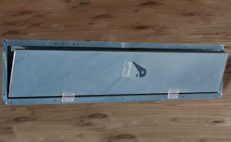 Small Galvanized inlet in a poultry building.