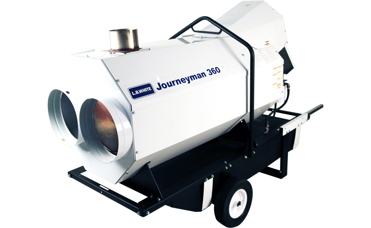 Commercial Grade L.B. White Journeyman Indirect-Fired Portable Heater for Industrial and Construction Sites