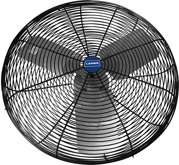L.B. White Basket Fans for poultry buildings.