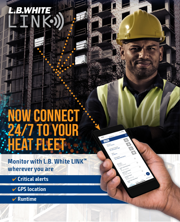 Connect 24/7 to your heat fleet. Monitor with L.B. White LINK wherever you are.